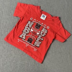 Vintage Chicago Bulls Shirt Kids Small Red NBA Basketball National 90s Bulls Tee